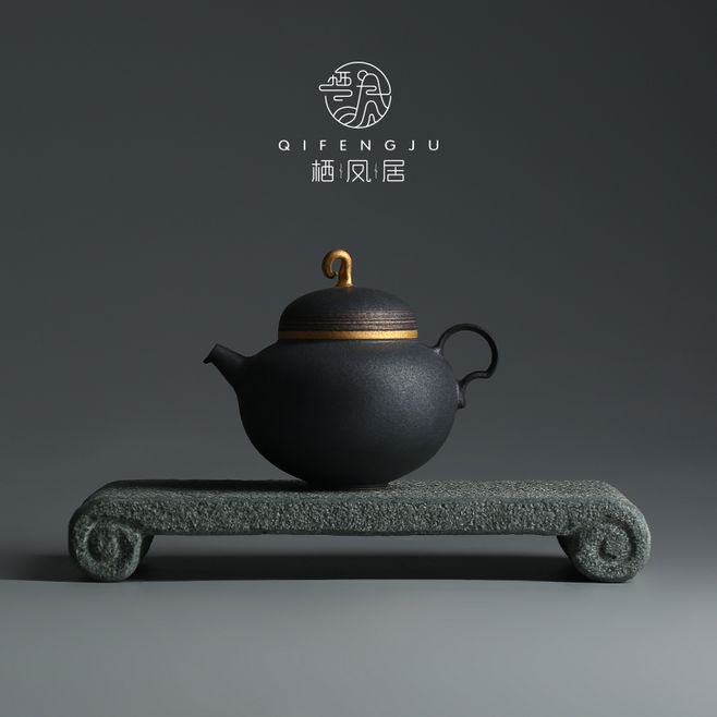 棲鳳居青石案幾茶托 新中式石雕干泡茶臺的藝術(shù)與實用