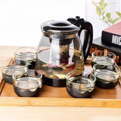 茶館必備 大容量耐高溫玻璃茶壺套裝，品味花茶時光